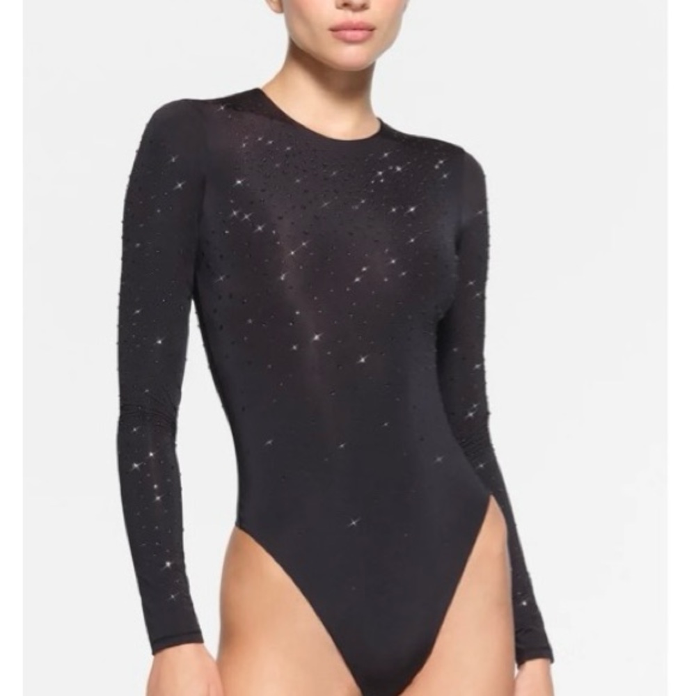 Swarovski & Skims Embellished Bodysuit NWT